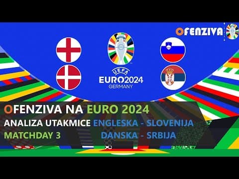 Ofenziva na Euro Live: Danska - Srbija 0:0 | Engleska - Slovenija 0:0