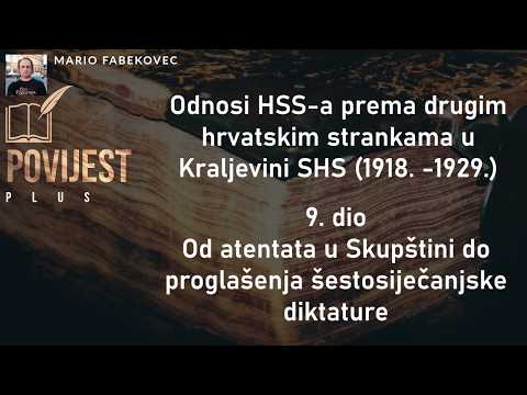 Odnosi HSS-a prema drugim hrvatskim strankama u Kraljevini SHS (1918. - 1929.) 9. dio #povijestplus