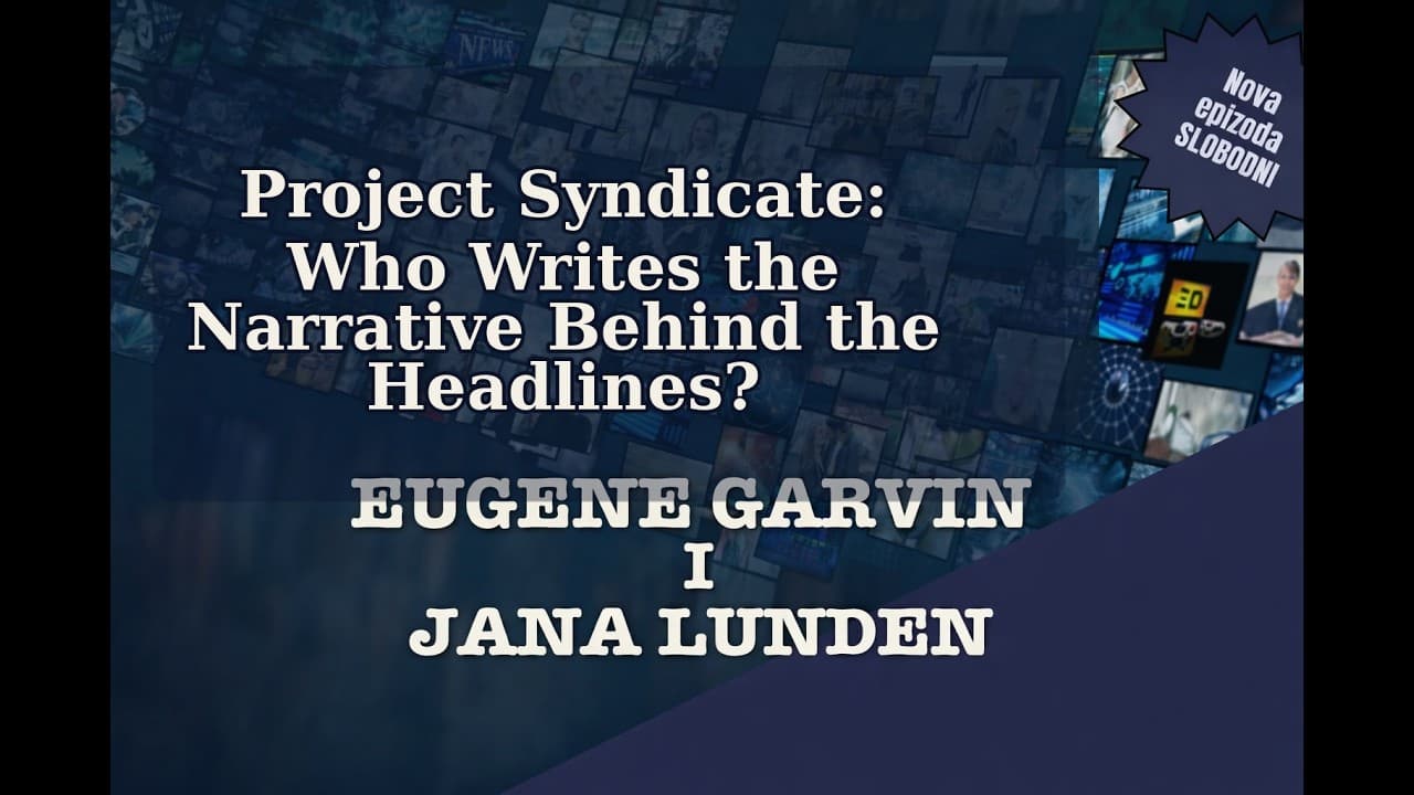 Project Syndicate: Who Writes the Narrative Behind the Headlines?