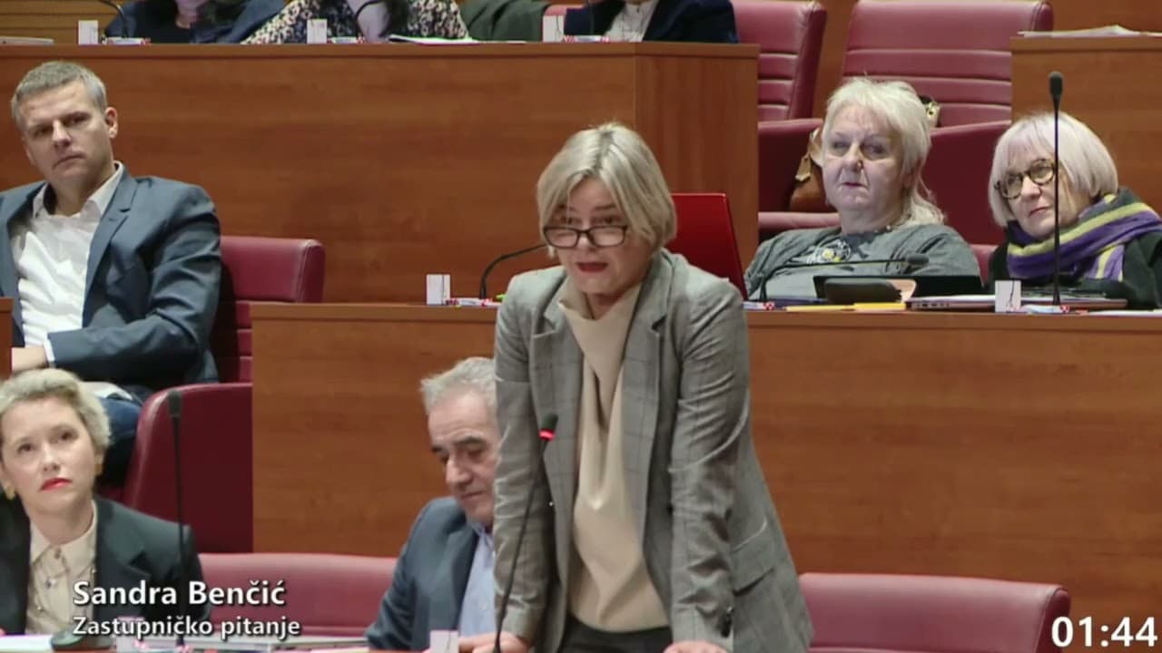 Danas u Saboru ! Sandra Benčić graknula na Plenkovića, a onda je nastao show
