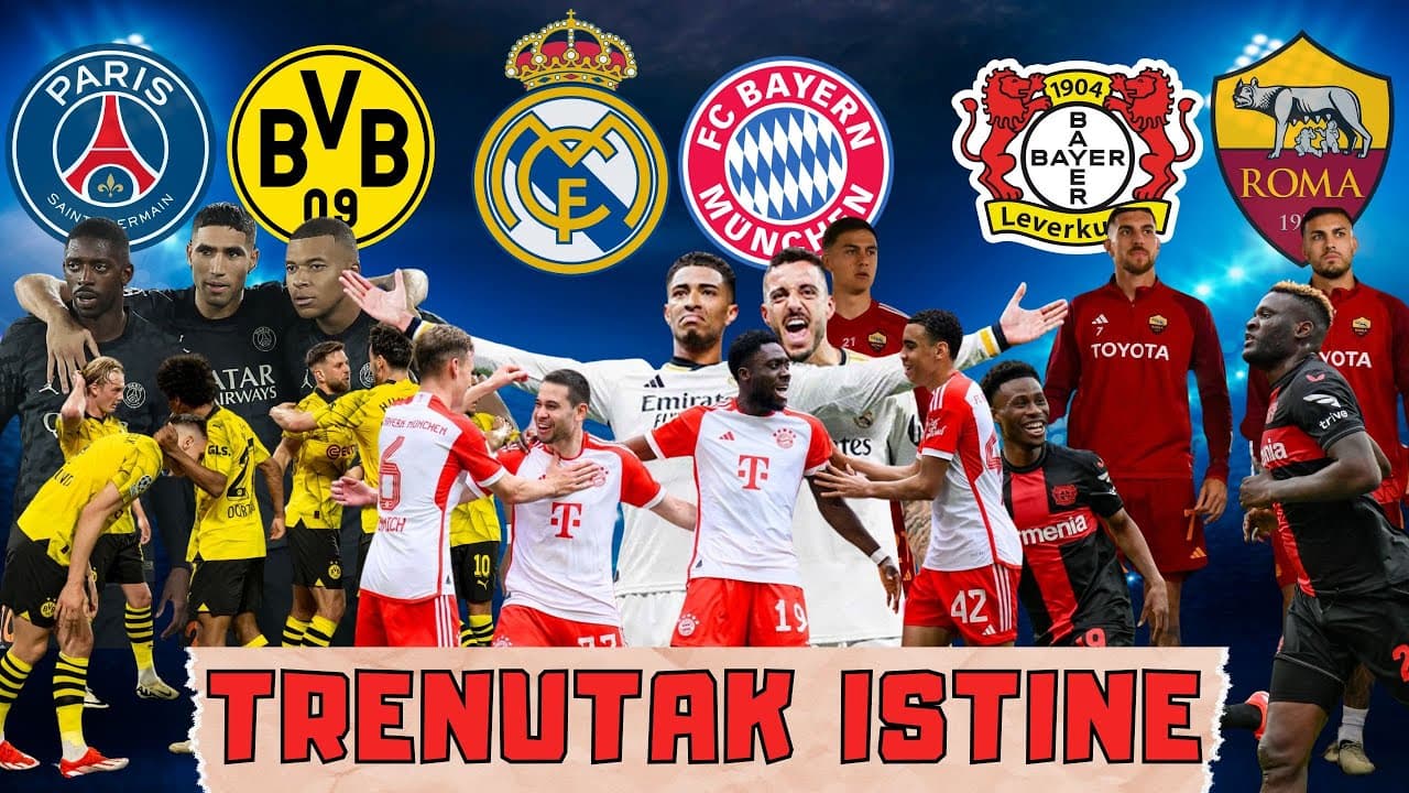 LIGA PRVAKA: Real - Bayern | PSG - Borussija | Bayer - Roma | RM podcast #175