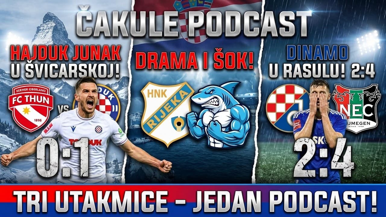THUN FC vs HAJDUK 2:4 !DINAMO - NEC 2:4, DINAMO - RIJEKA ! Gost: Mauro Ciani I A.Vukobrad