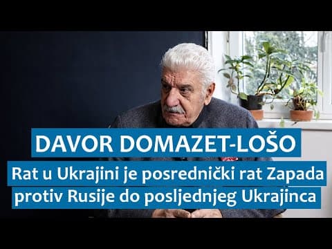 Admiral Davor Domazet-Lošo: Rat u Ukrajini je rat Zapada protiv Rusije do posljednjeg Ukrajinca