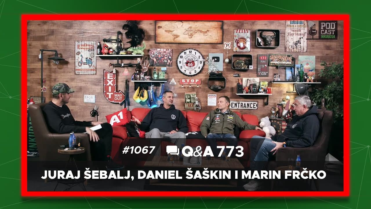 Podcast Inkubator #1067 Q&A 773 - Juraj Šebalj, Daniel Šaškin i Marin Frčko