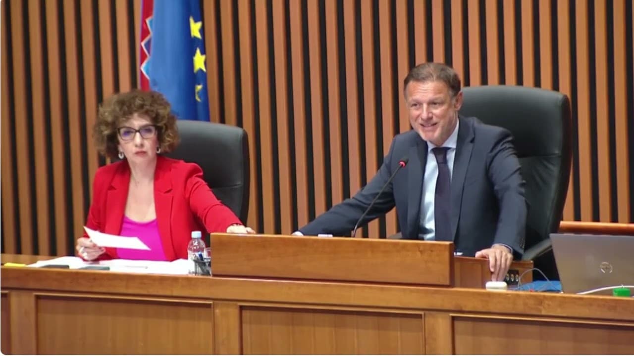 Kaos u saboru. Bulj pozdravio sa  zds, a onda je nastao kaos. Pupovac Jurčeeviću: Ti si smeće !