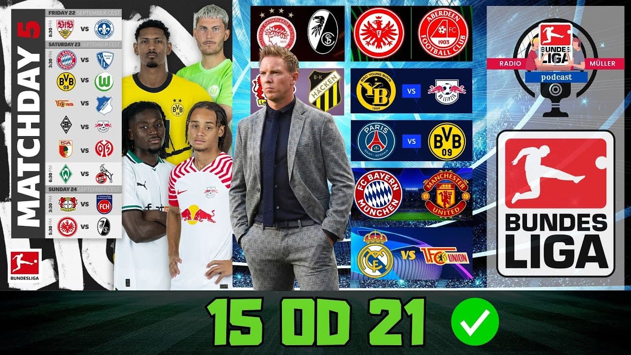 Nagelsmann, berba bodova u Euro natjecanjima i 5. kolo Bundeslige pred nama | RM Podcast #134
