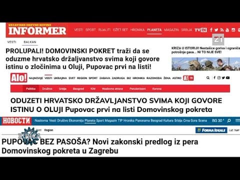 BUJICA 03.06.2022. MARKO JURIČ: “Srpskoj agenturi u Hrvatskoj treba oduzeti državljanstvo!”