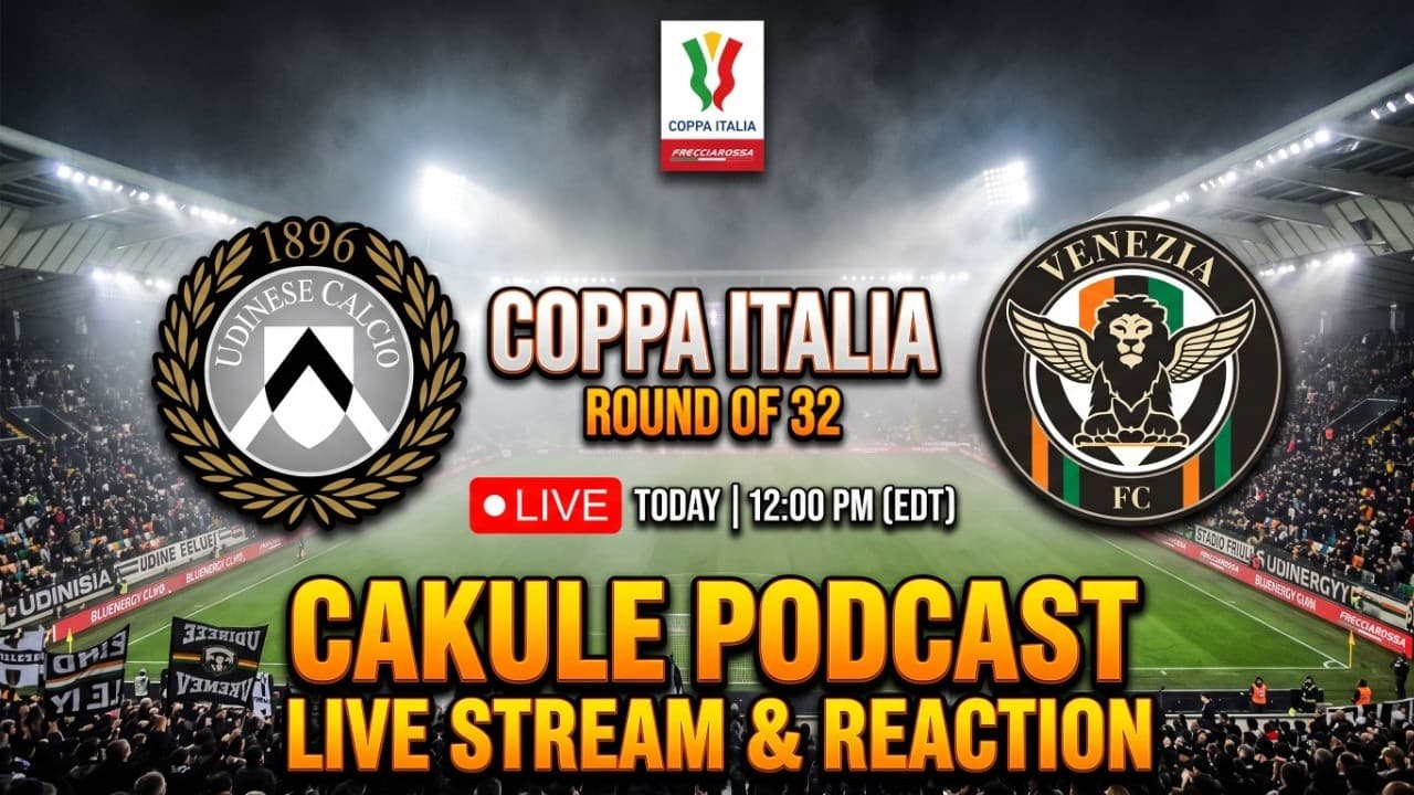LIVE STREAM :Udinese -  Venezia  Coppa Italia ♦️.CHAT IS OPEN ♦️with live commentator!