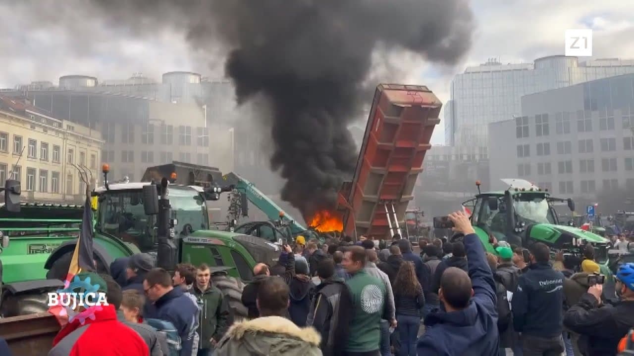 BUJICA 19.12.2025. PROSVJEDI FARMERA U BRUXELLESU - Robert Hadžić! UŽIVO: Tešija, Bedeković i Kovač!