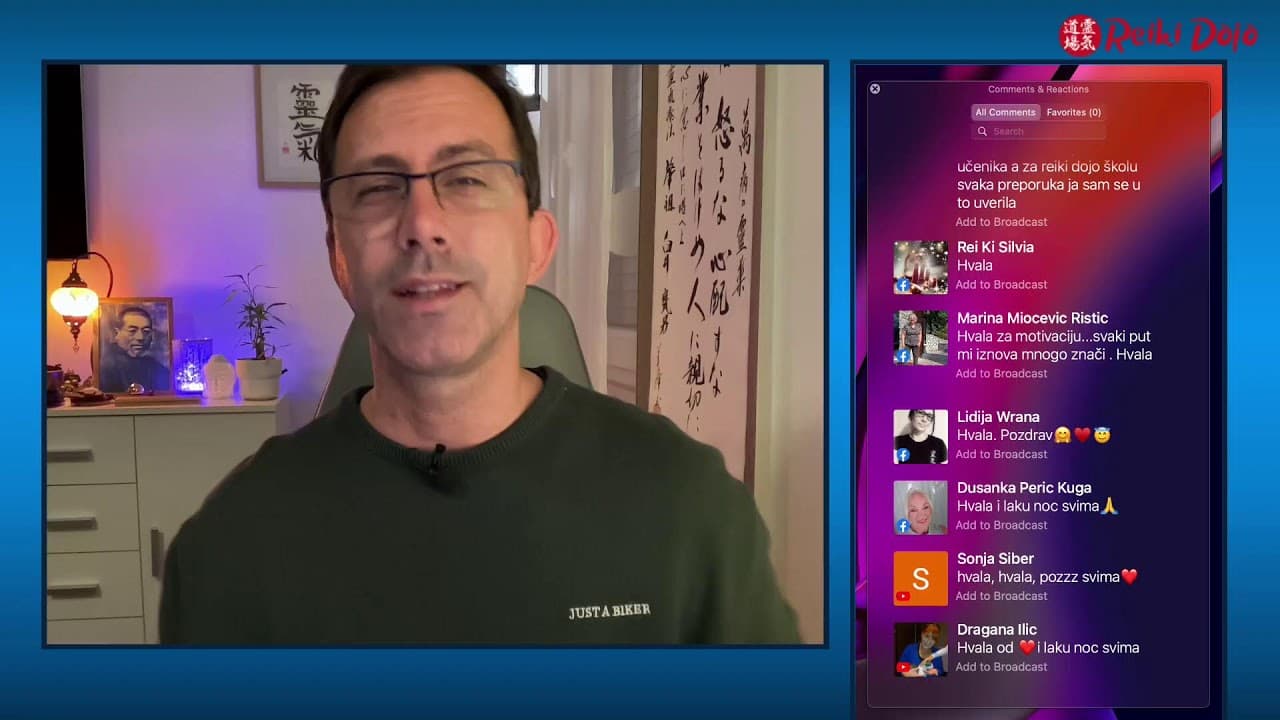 Reiki Dojo Live - 11mj 2022 - Tema: Energija prati misao
