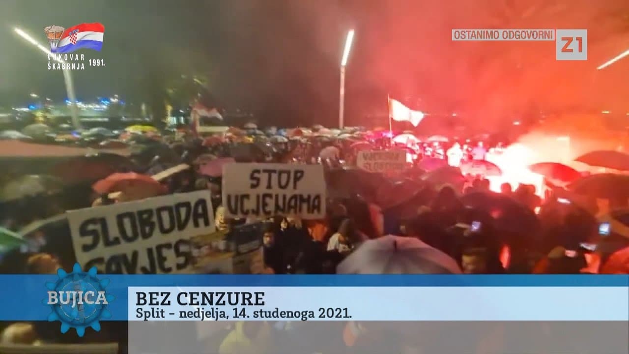 BUJICA 15.11.2021. POKRET OTPORA PROTIV COVID POTVRDA! Dr. Josip Jurčević: “Plenković je diktator!”