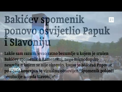 BUJICA 2.10.2023. ŠOLA I ŠPANČIĆ: Pupovčev spomenik ubojicama Hrvata financirala Plenkovićeva vlada!