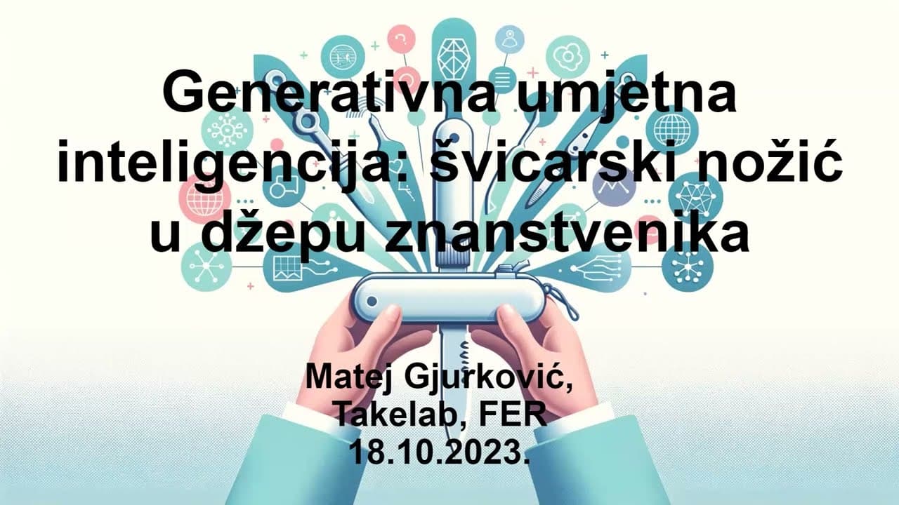 OAweek 2023: Generativna umjetna inteligencija u džepu znanstvenika by Matej Gjurković