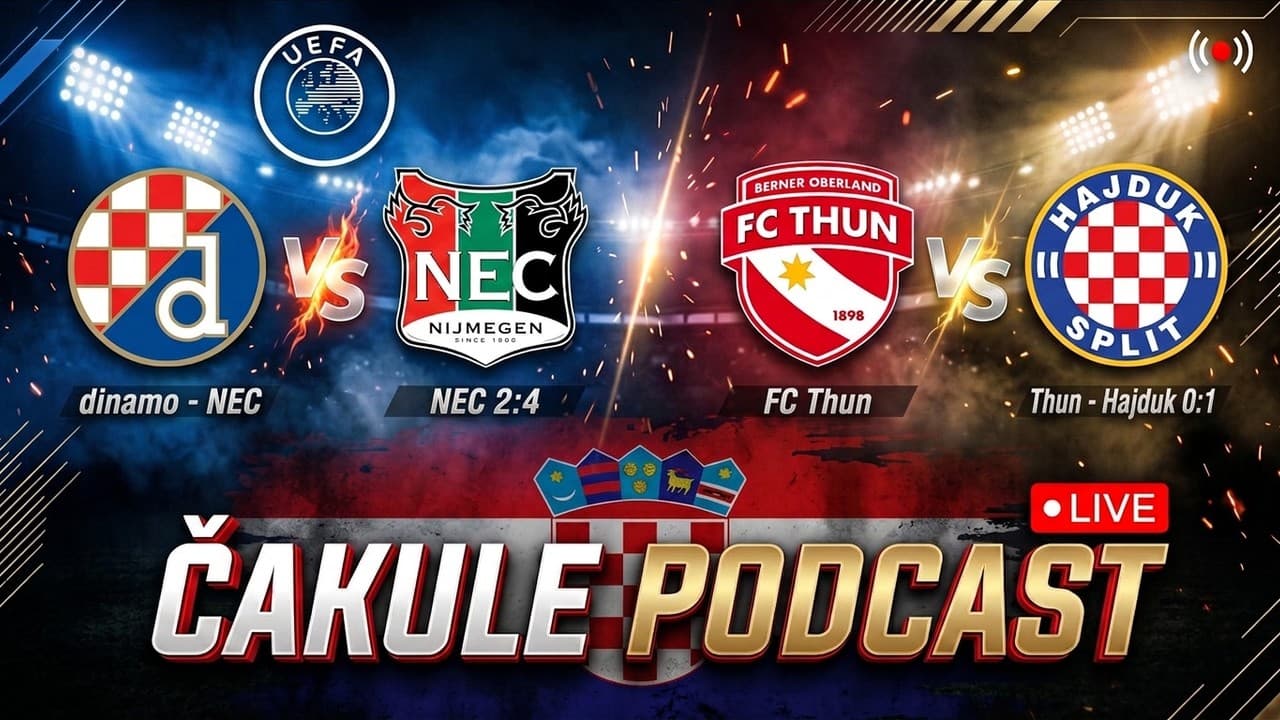 🔴UŽIVO :Thun - Hajduk Split 0:1 Dinamo-NEC 2:4 !Analiza, komentari i navijačka strast!