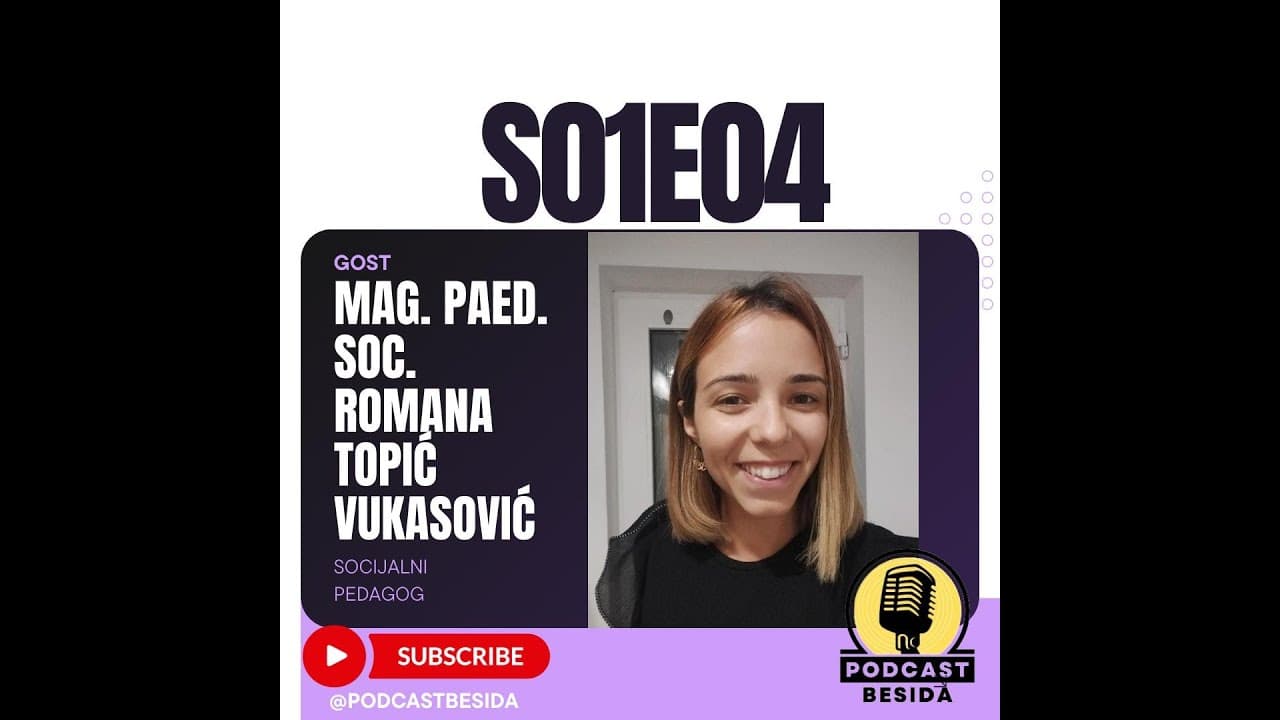 Djeca su zarobljena u virtualnom prostoru i vremenu | Romana Topić Vukasović | Podcast Besida #4 