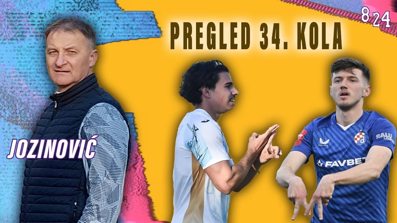 Dinamo i Rijeka u bod pred rasplet, Hajduk na teoriji / Pregled 34. kola HNL