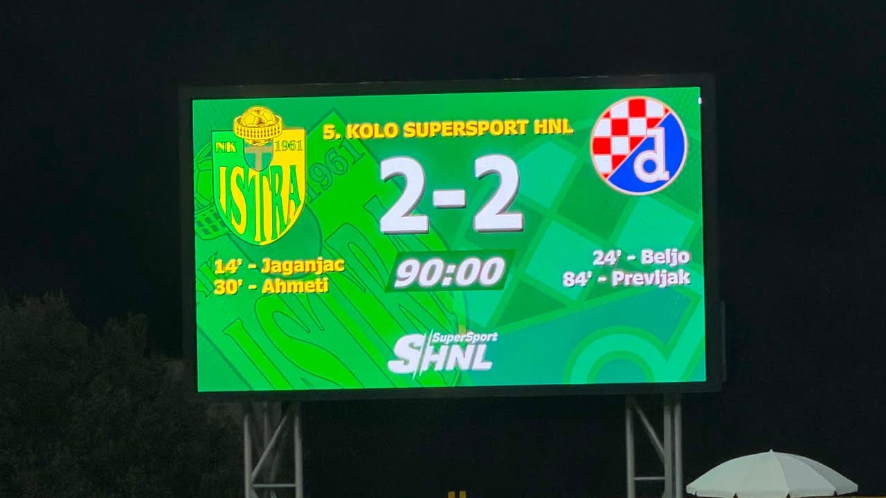 Istra - Dinamo 2:2 / live iz Pule