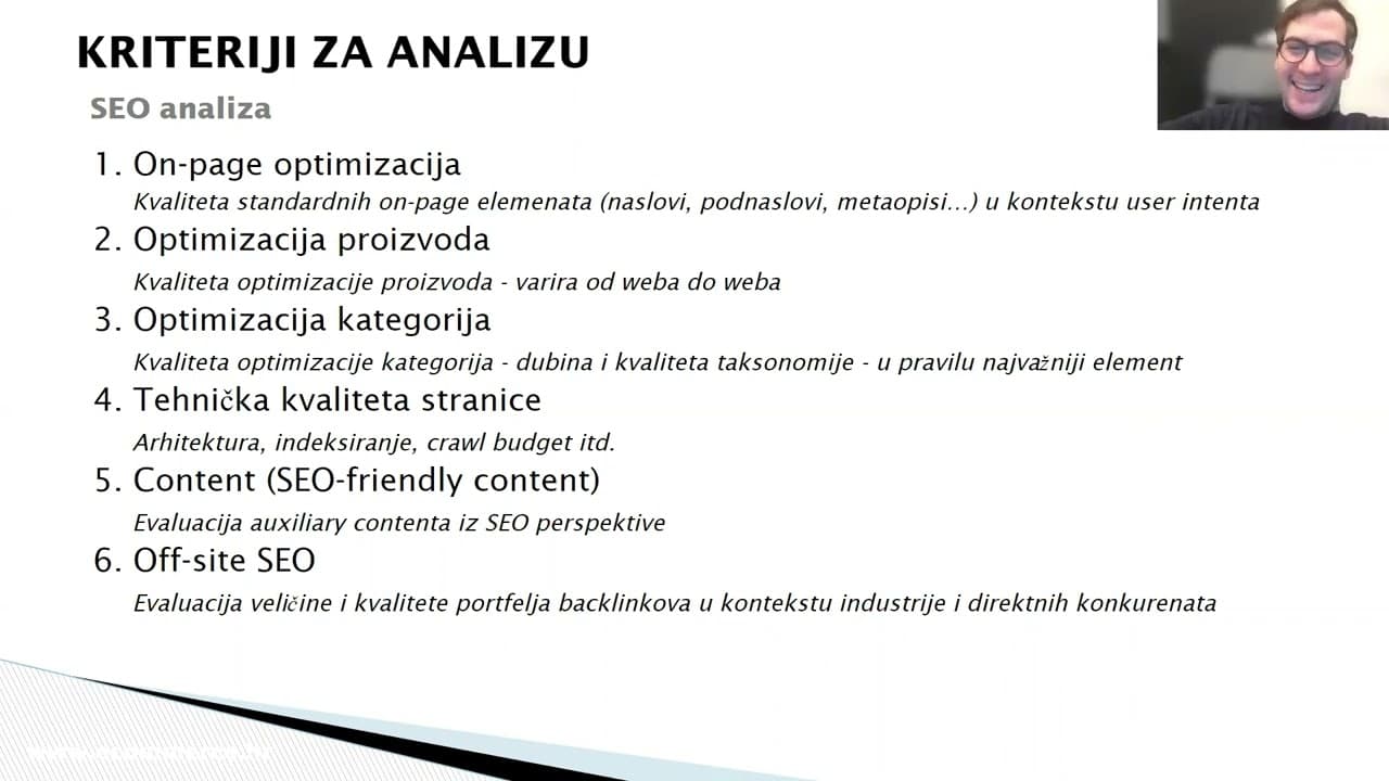 eCommAwards - SEO Analiza by Marko Pačar