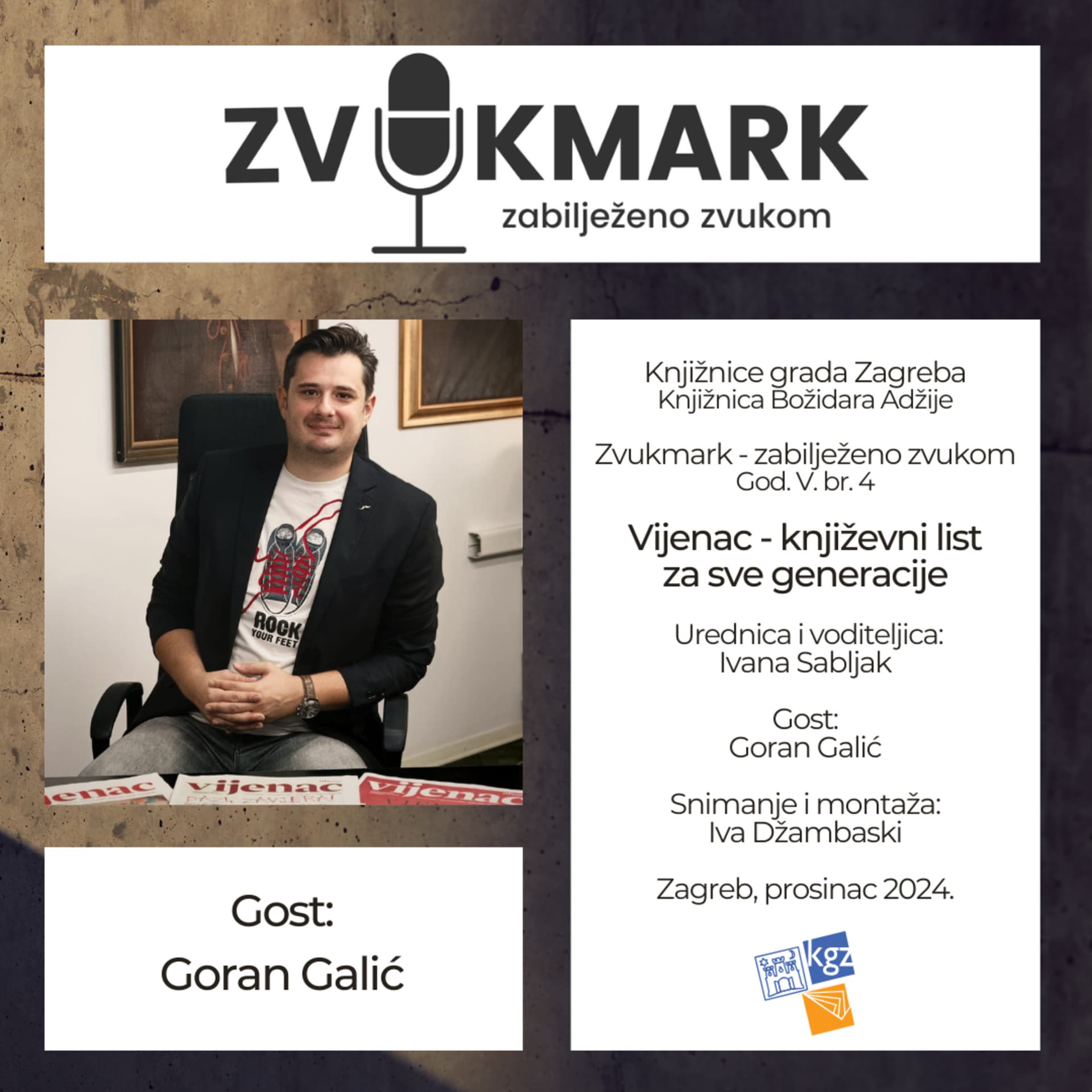 Vijenac – književni list za sve generacije: Goran Galić