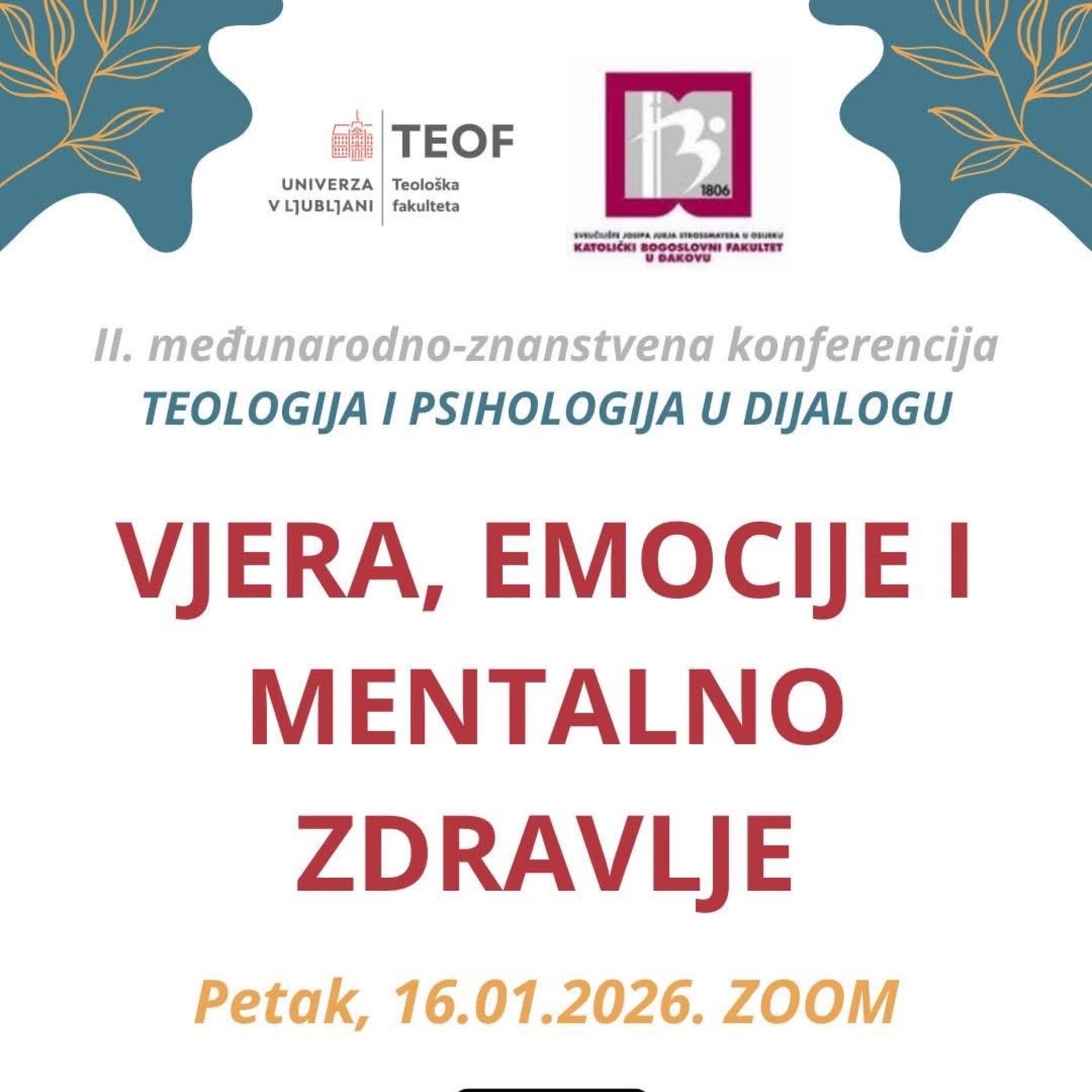 "Vjera, emocije i mentalno zdravlje" (Život škole, 15.01.2026.)