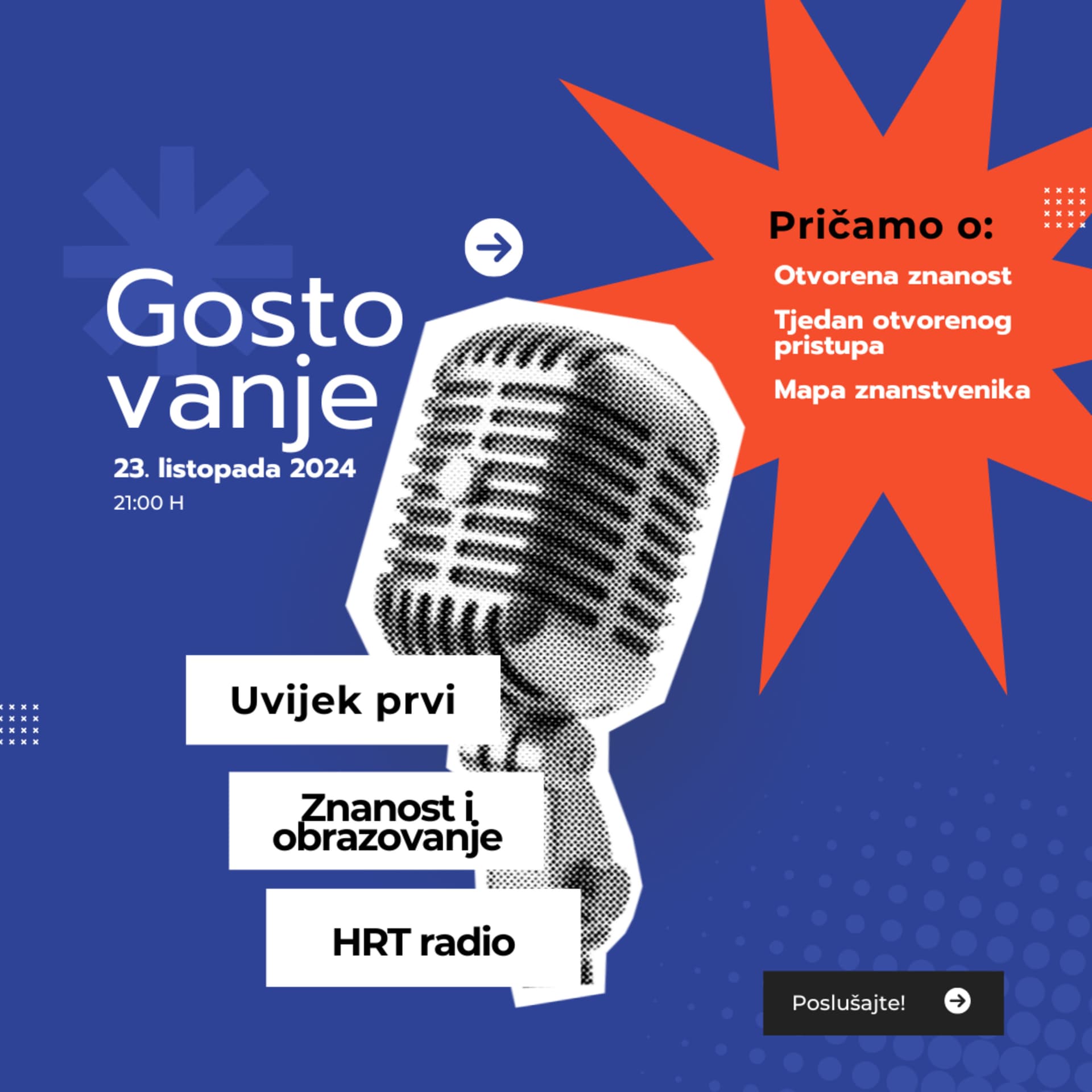 Gostovanje u emisiji Uvijek prvi: znanost i obrazovanje HRT radija